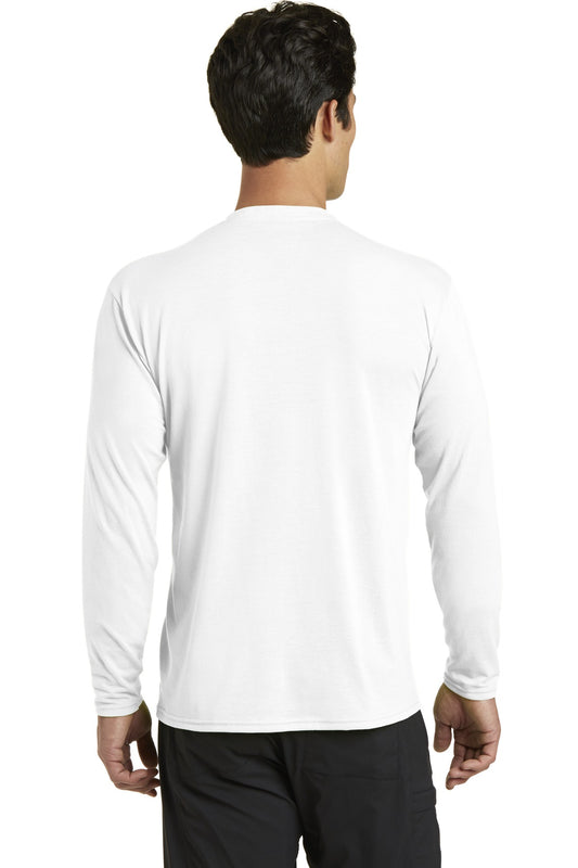 Port & Company Long Sleeve Performance Blend Tee. PC381LS White
