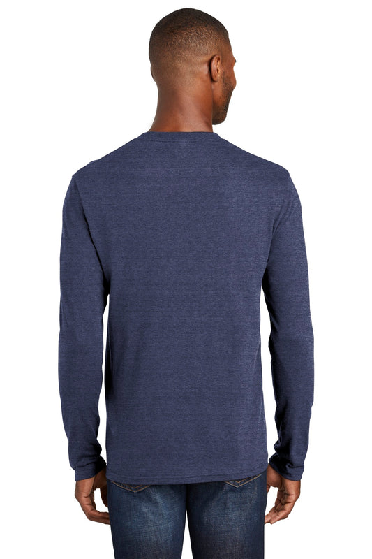 Port & Company Long Sleeve Fan Favorite Blend Tee. PC455LS Team Navy Heather