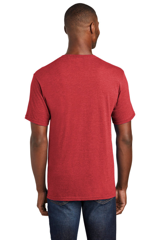 Port & Company Fan Favorite Blend Tee. PC455 Team Cardinal Heather