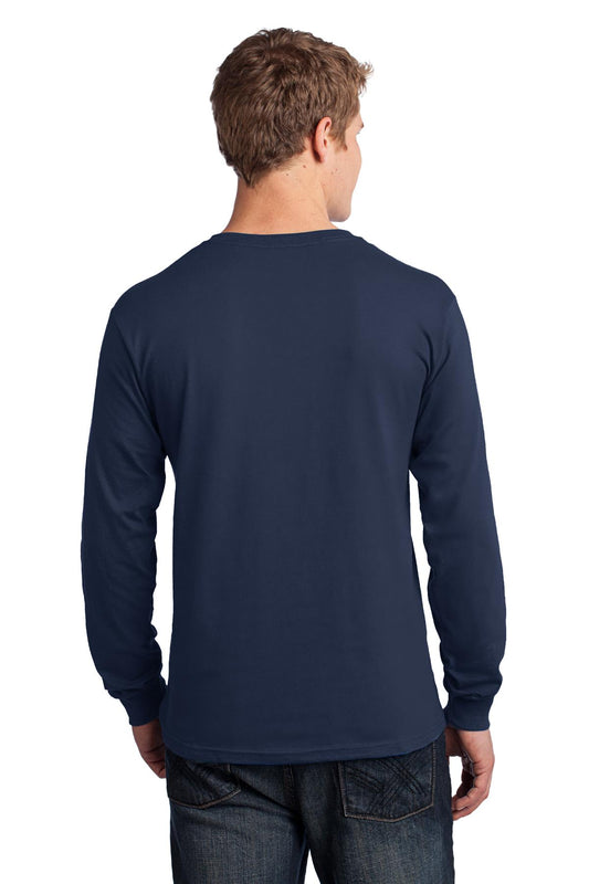 Port & Company Long Sleeve Core Cotton Tee. PC54LS Navy