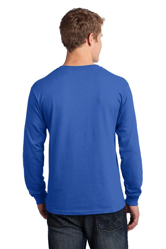 Port & Company Long Sleeve Core Cotton Tee. PC54LS Royal