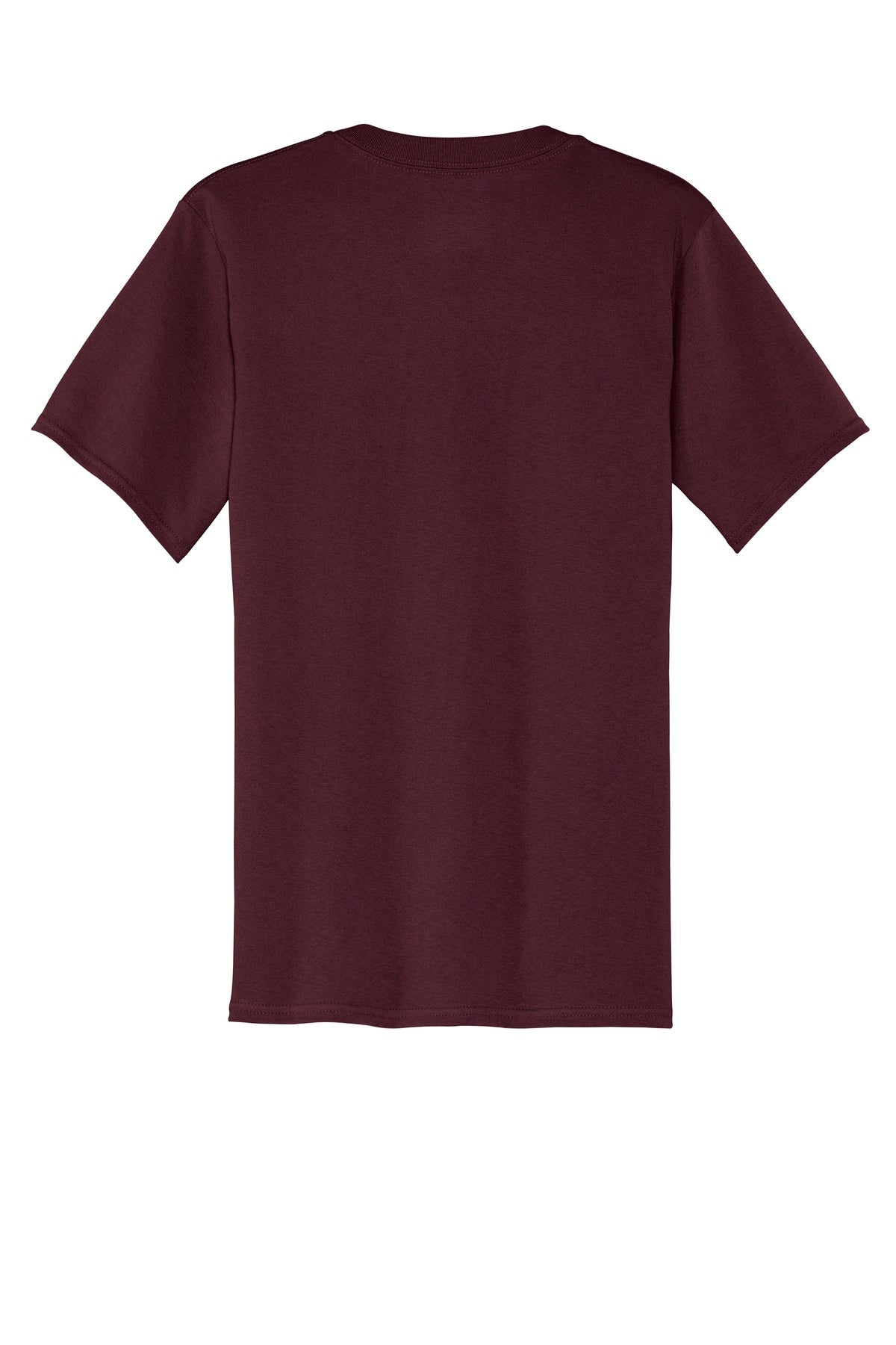 Port & Company Core Cotton Pocket Tee. PC54P Athletic Maroon