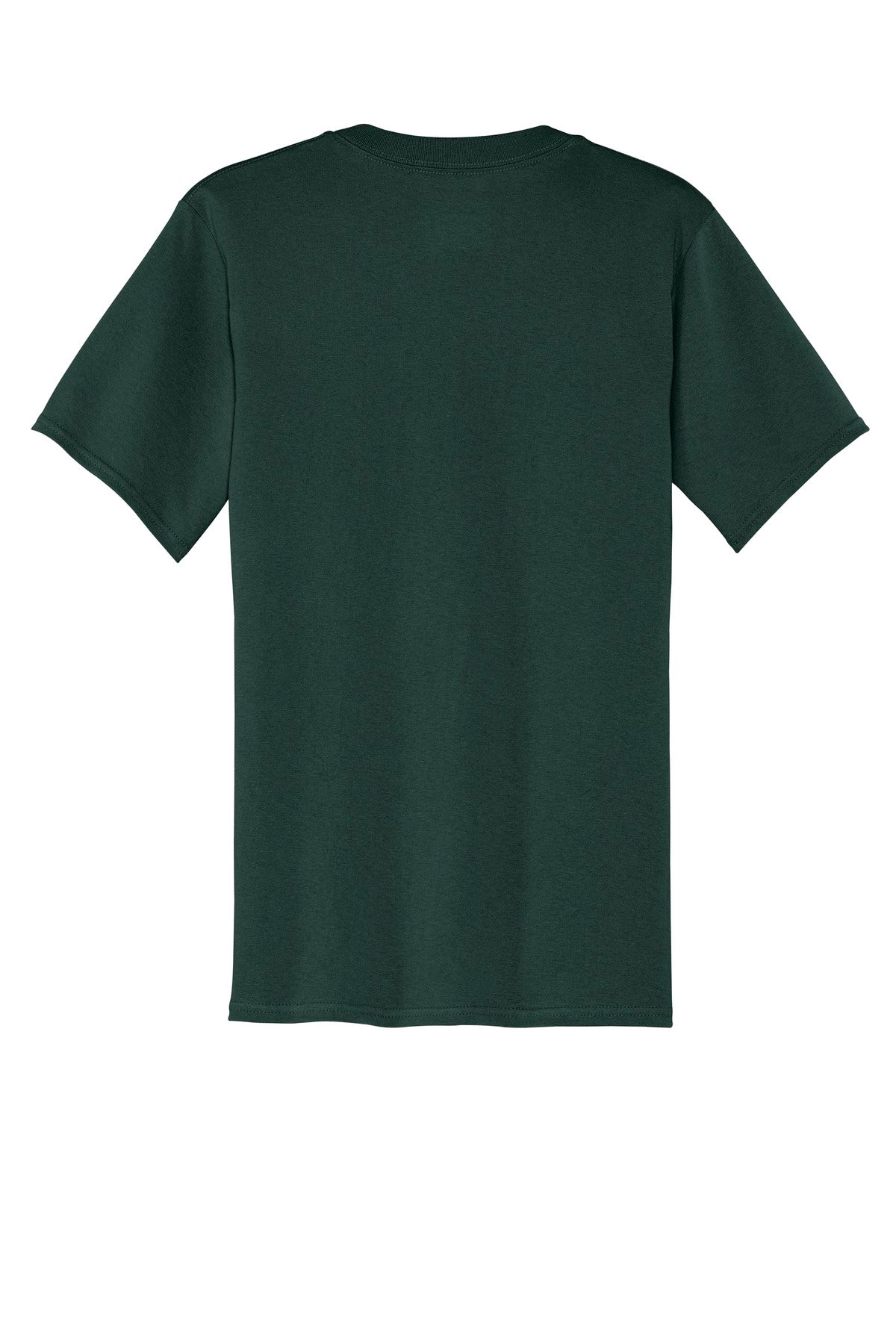 Port & Company Core Cotton Pocket Tee. PC54P Dark Green