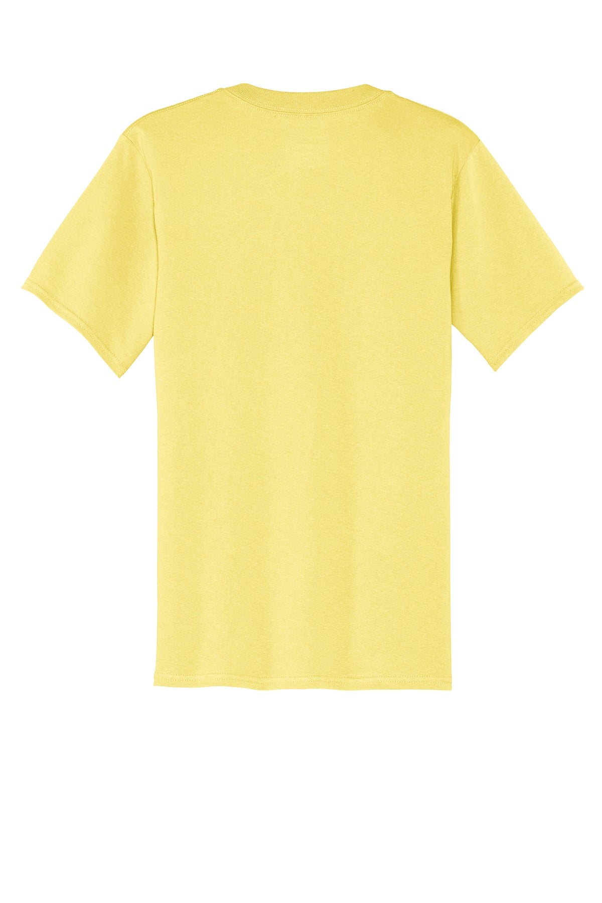 Port & Company Core Cotton Pocket Tee. PC54P Yellow