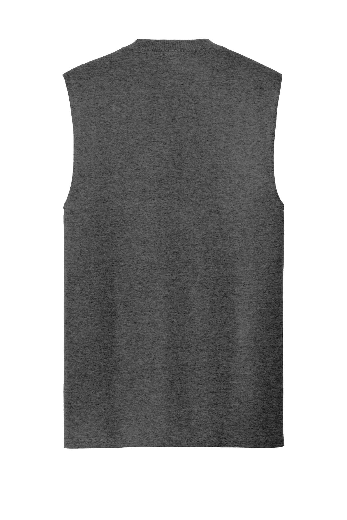 Port & Company Core Cotton Sleeveless Tee. PC54SL Dark Heather Grey