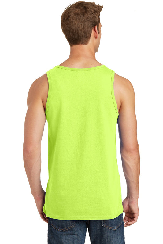 Port & Company Core Cotton Tank Top. PC54TT Neon Yellow