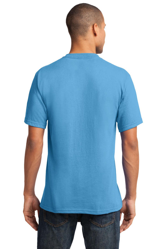 Port & Company Core Cotton V-Neck Tee. PC54V Aquatic Blue