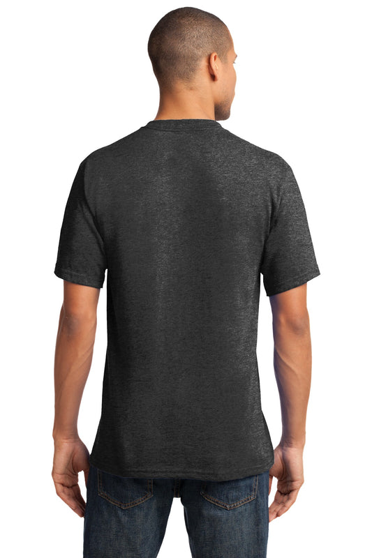 Port & Company Core Cotton V-Neck Tee. PC54V Dark Heather Grey