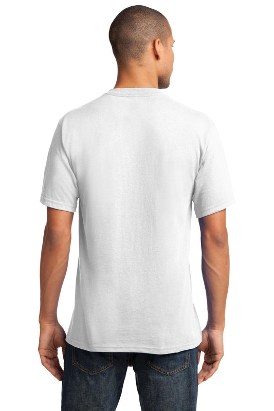 Port & Company Core Cotton V-Neck Tee. PC54V White