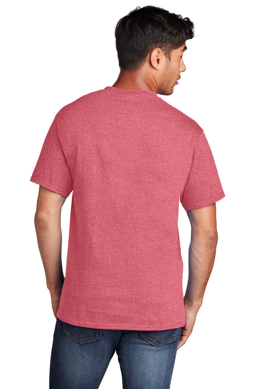 Port & Company Core Cotton Tee. PC54 Heather Red