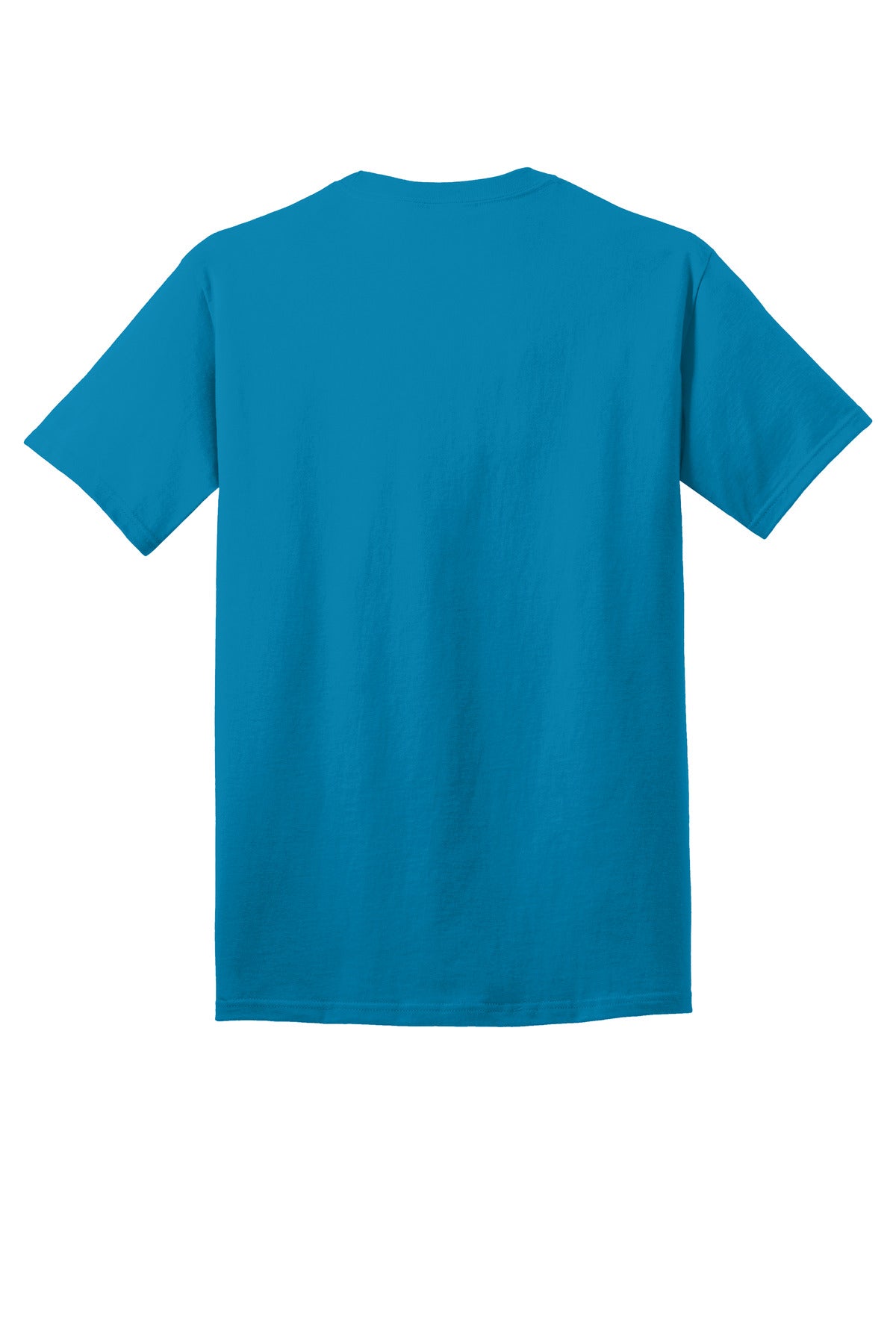 Port & Company Core Cotton Tee. PC54 Neon Blue