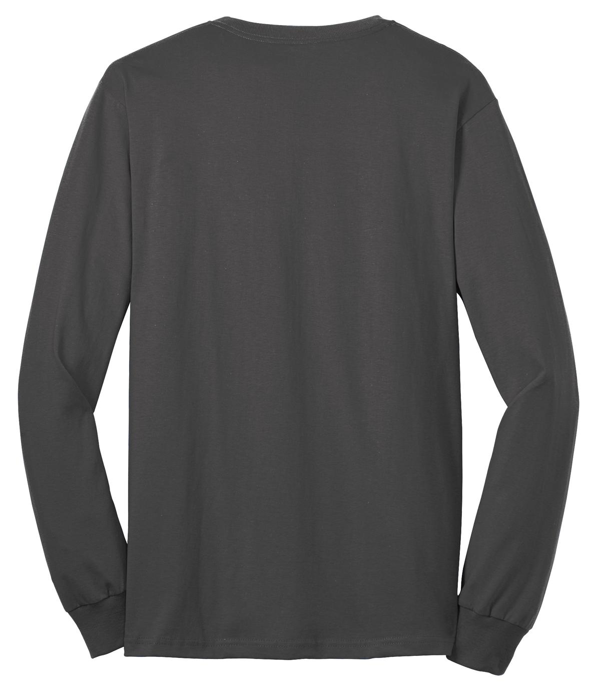 Port & Company Tall Long Sleeve Core Blend Tee. PC55LST Charcoal Tall