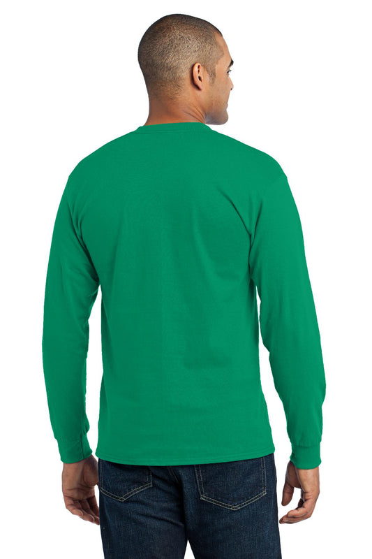 Port & Company Long Sleeve Core Blend Tee. PC55LS Kelly