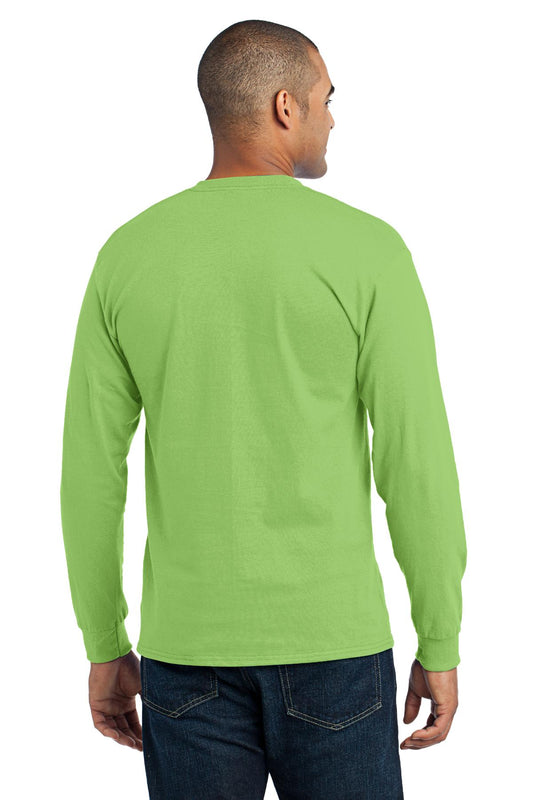 Port & Company Long Sleeve Core Blend Tee. PC55LS Lime