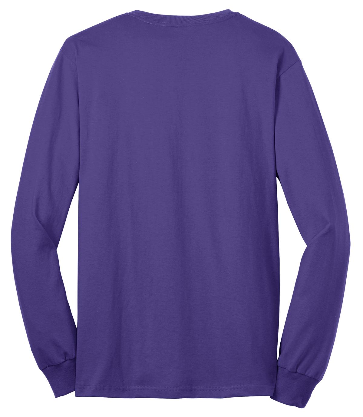 Port & Company Long Sleeve Core Blend Tee. PC55LS Purple