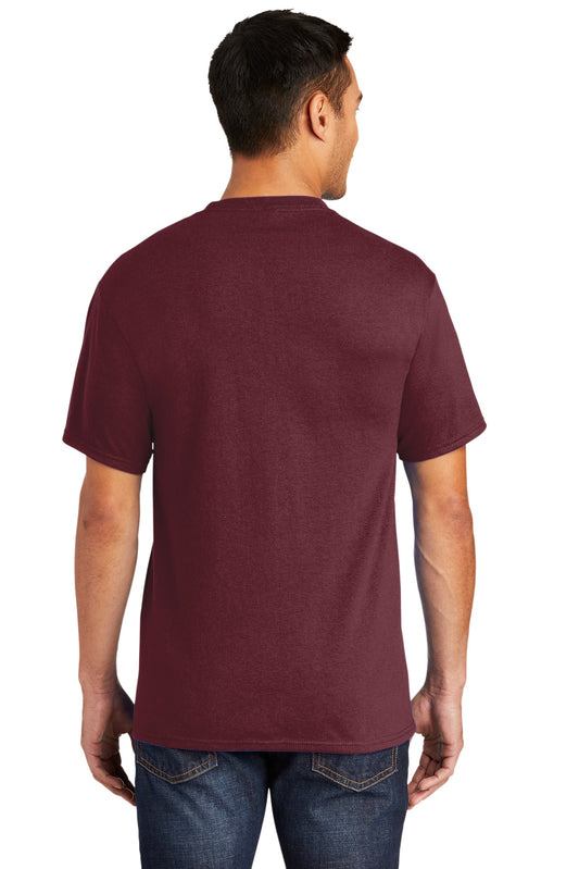 Port & Company Tall Core Blend Pocket Tee. PC55PT Athletic Maroon Tall