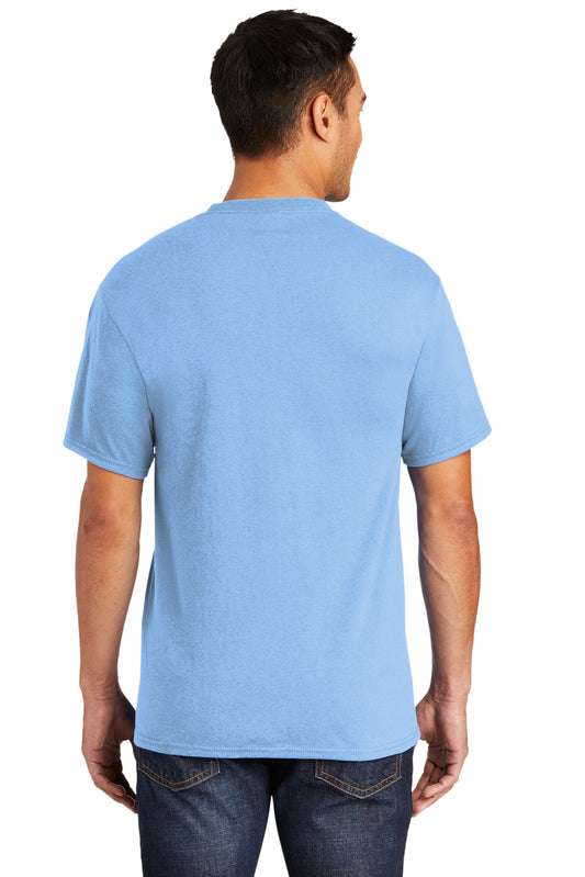 Port & Company Tall Core Blend Pocket Tee. PC55PT Light Blue Tall