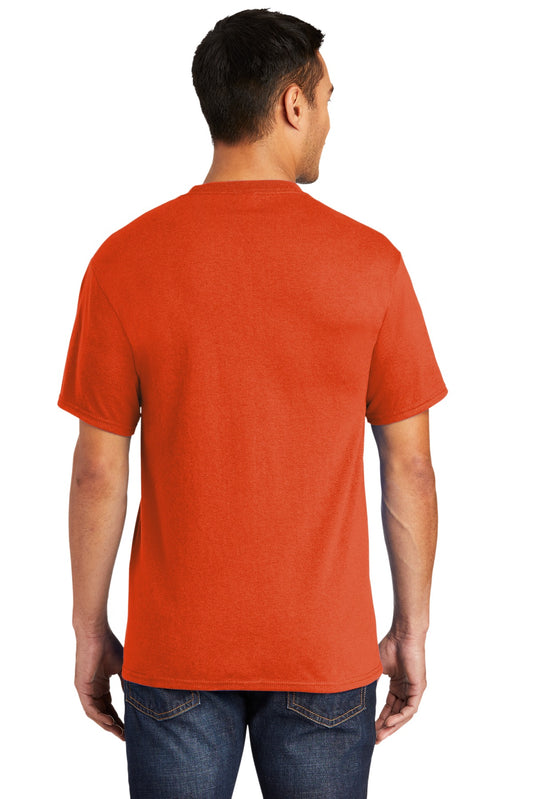 Port & Company Tall Core Blend Pocket Tee. PC55PT Orange Tall
