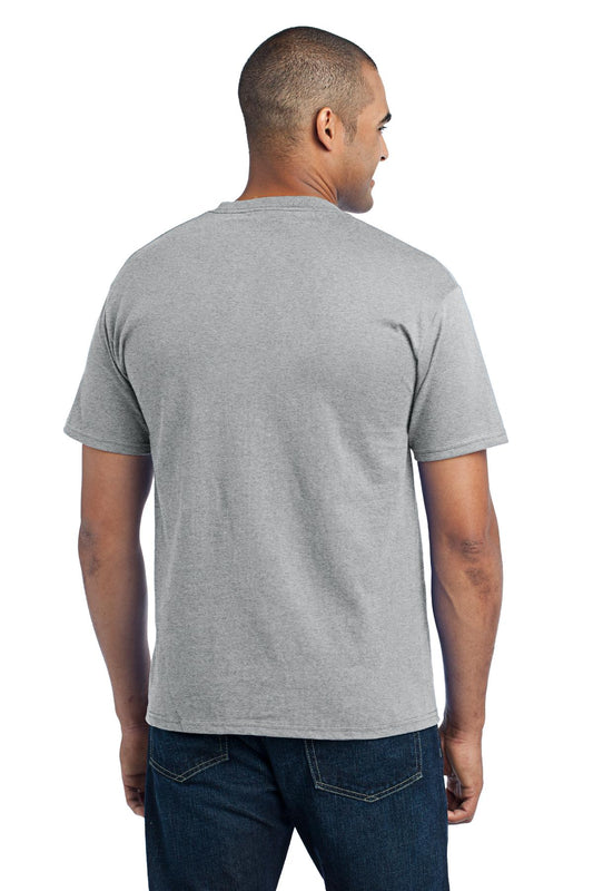 Port & Company Core Blend Pocket Tee. PC55P Athletic Heather