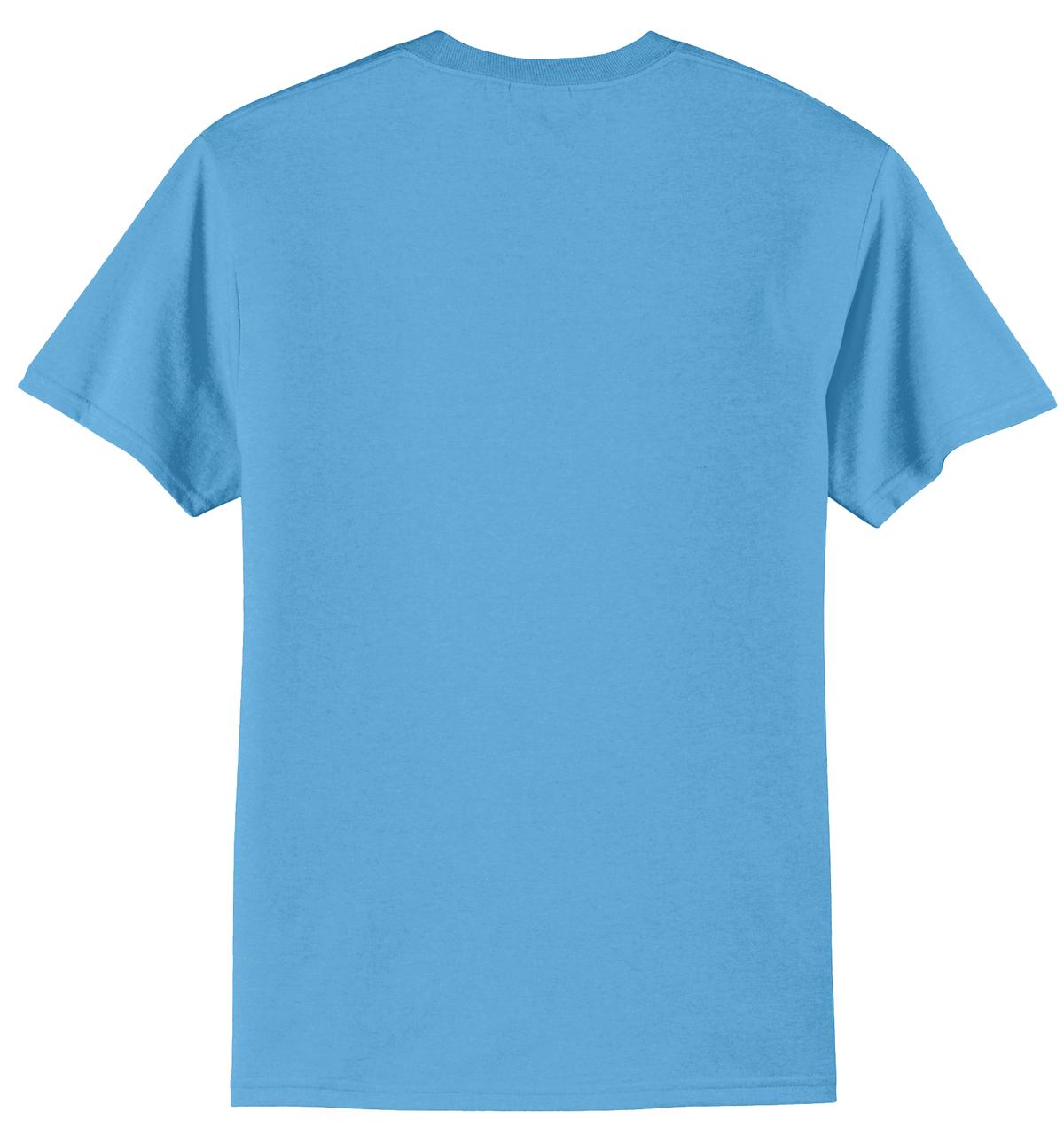 Port & Company Core Blend Tee. PC55 Aquatic Blue