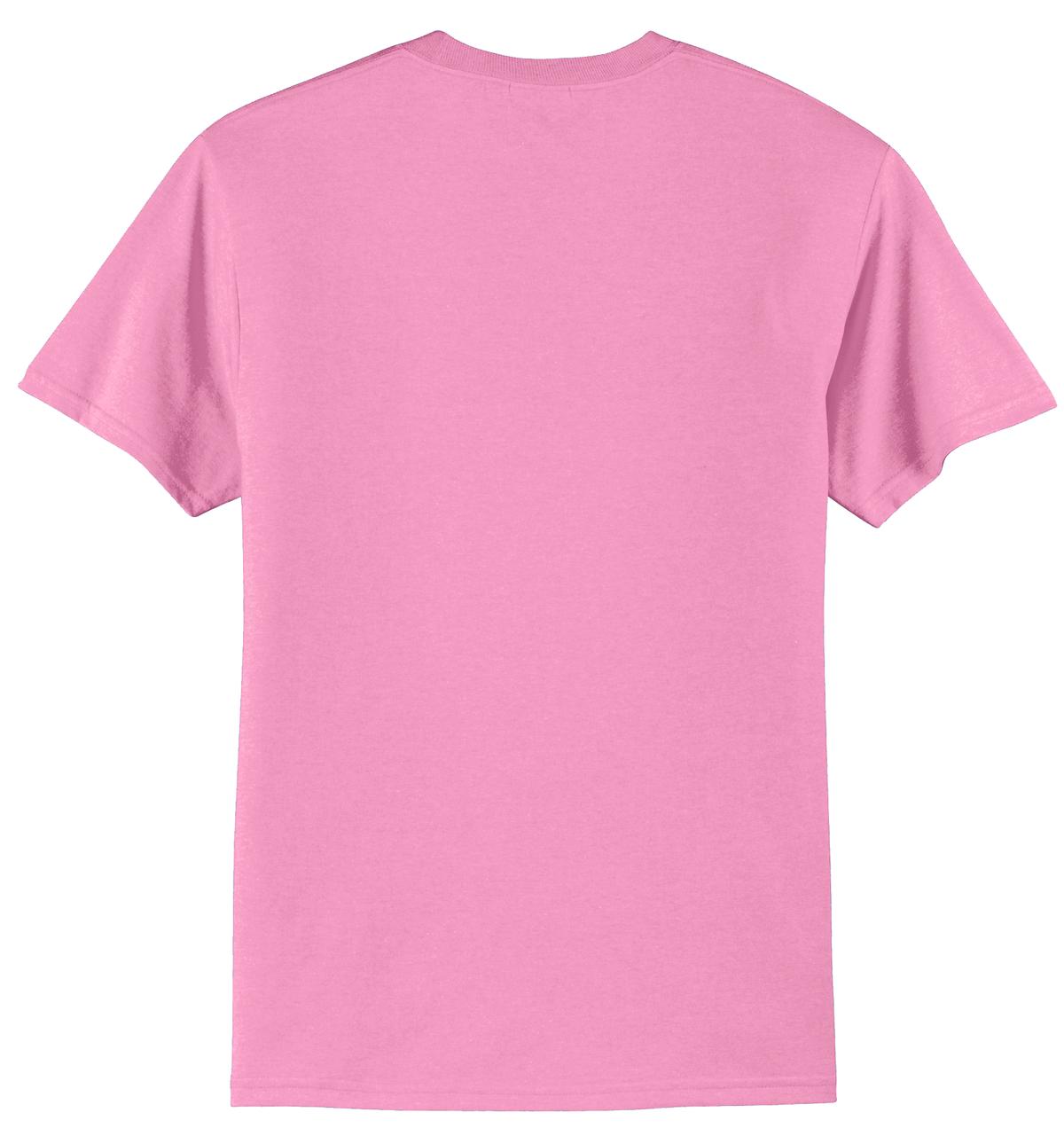 Port & Company Core Blend Tee. PC55 Candy Pink