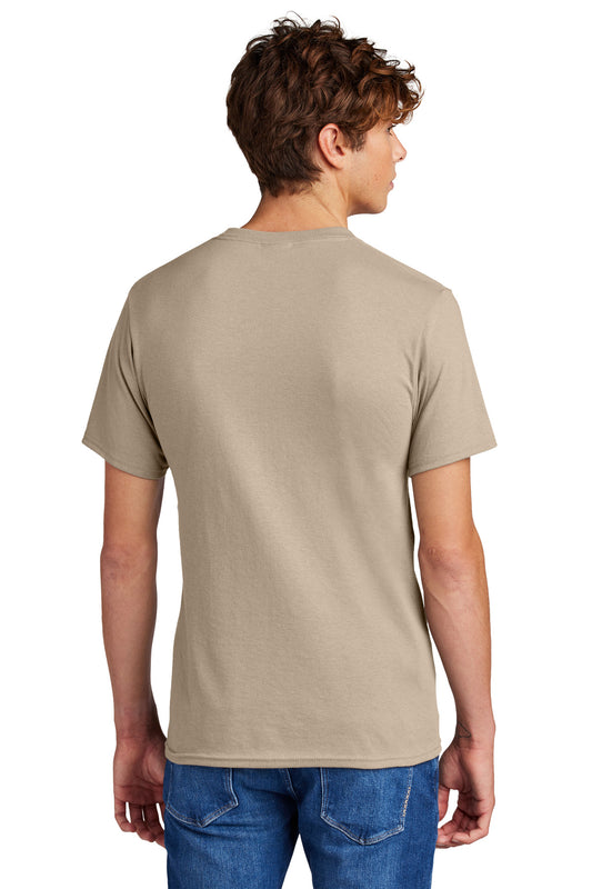 Port & Company Core Blend Tee. PC55 Desert Sand