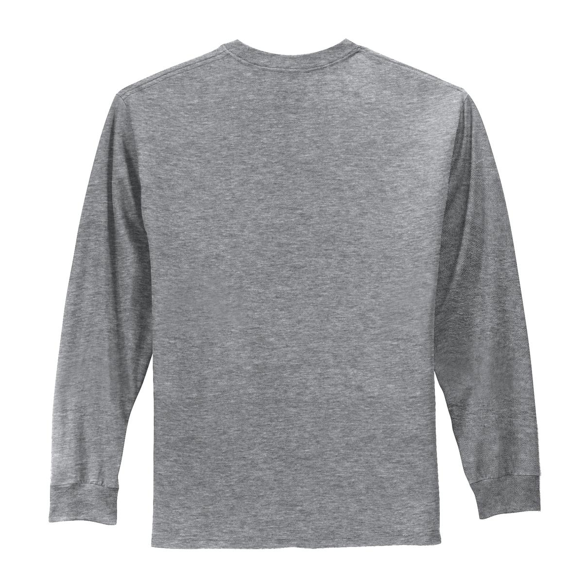 Port & Company Tall Long Sleeve Essential Tee. PC61LST Athletic Heather Tall