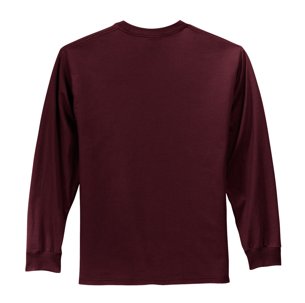 Port & Company Long Sleeve Essential Tee. PC61LS Athletic Maroon