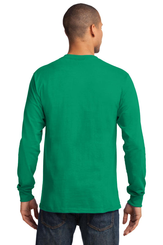 Port & Company Long Sleeve Essential Tee. PC61LS Kelly