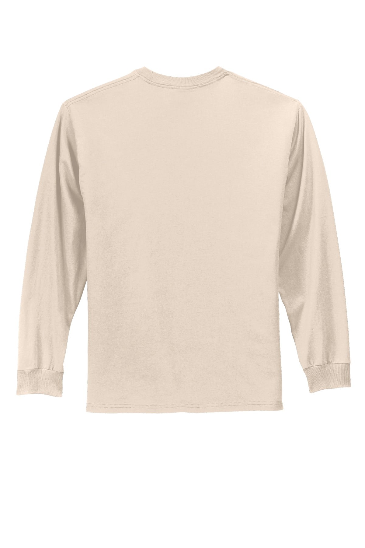 Port & Company Tall Long Sleeve Essential Tee. PC61LST Natural Tall