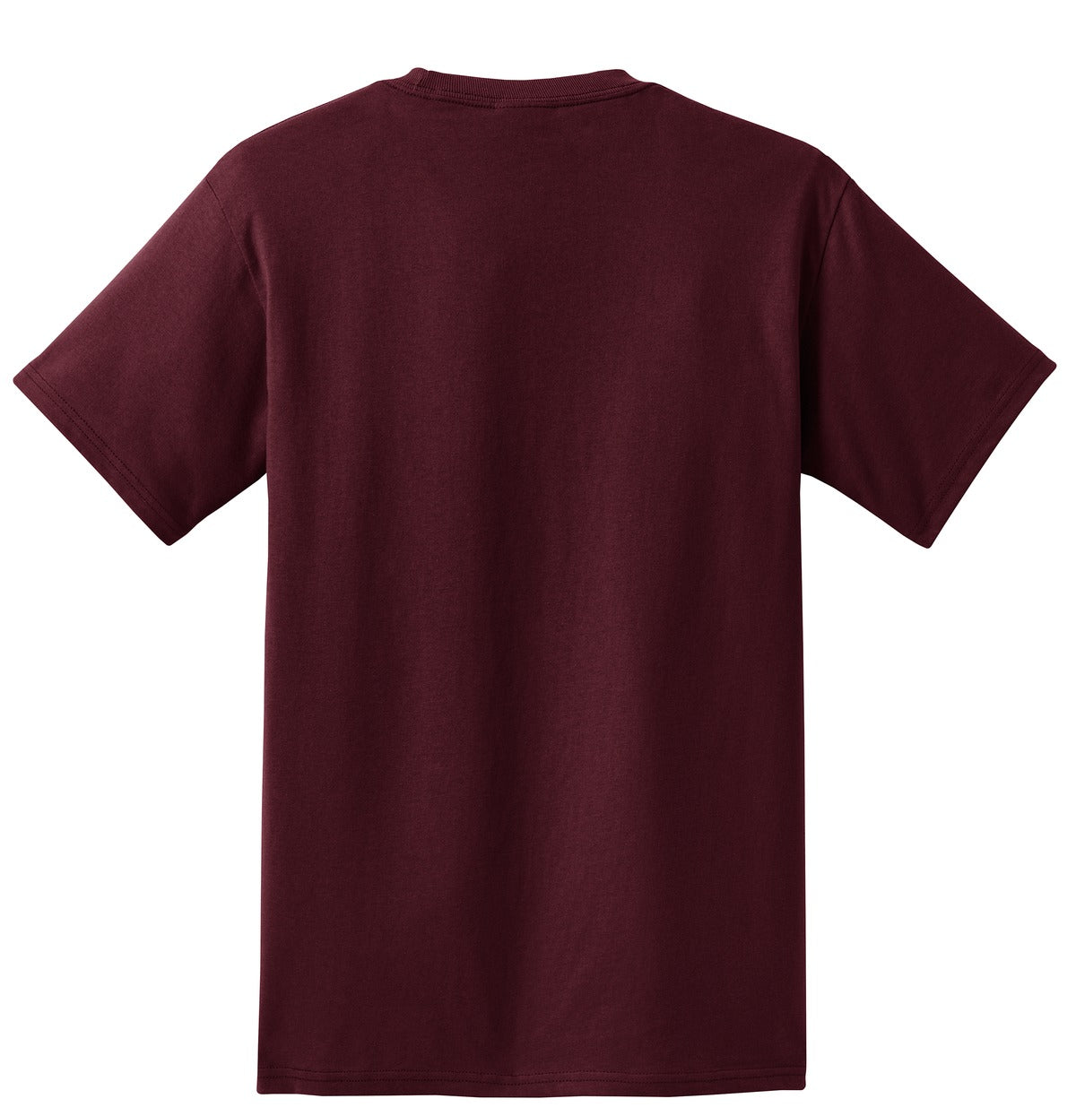 Port & Company Essential Pocket Tee. PC61P Athletic Maroon
