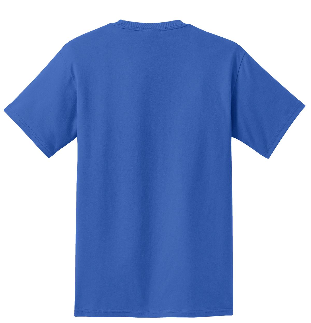 Port & Company Essential Pocket Tee. PC61P Royal