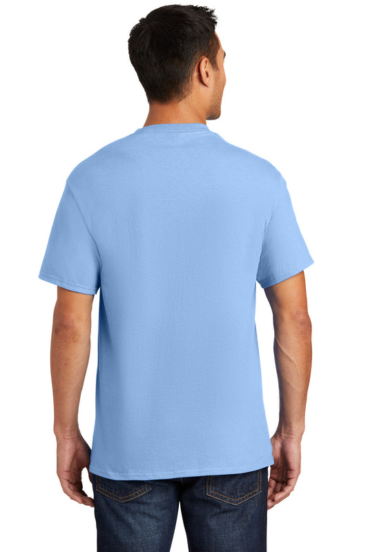 Port & Company Essential Pocket Tee. PC61P Light Blue