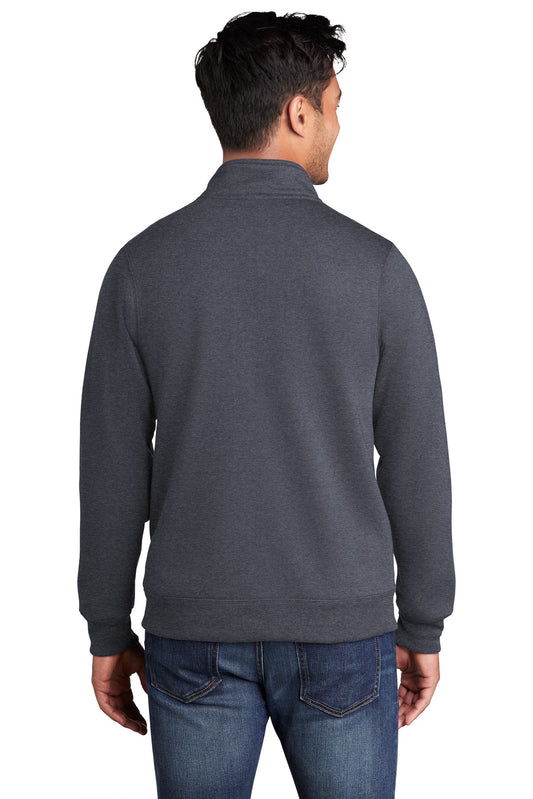 Port & Company Core Fleece Cadet Full-Zip Sweatshirt PC78FZ Heather Navy