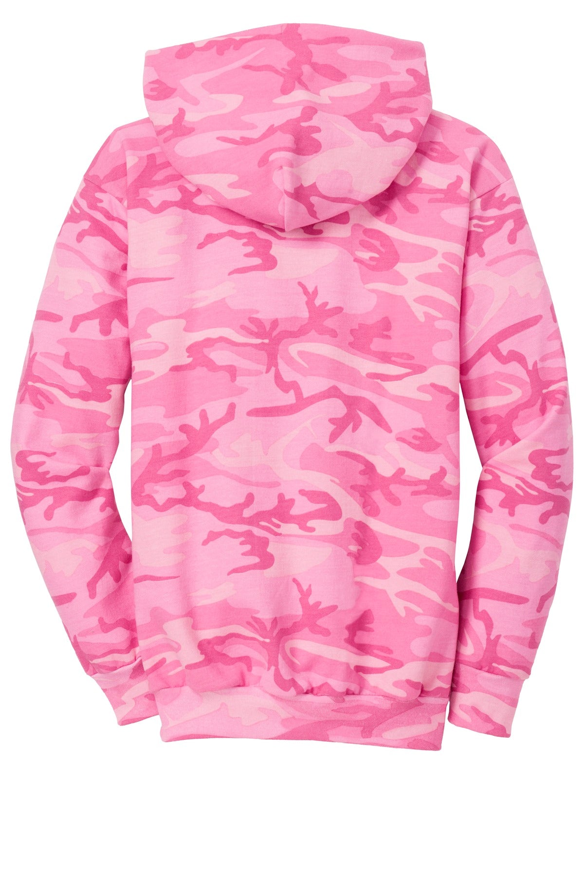 Port & Company Core Fleece Camo Pullover Hooded Sweatshirt. PC78HC Pink Camo