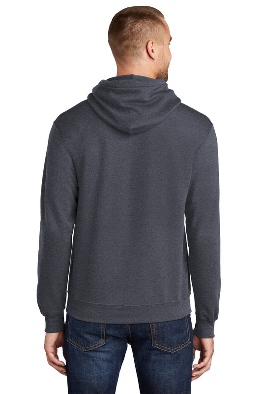 Port & Company Core Fleece Pullover Hooded Sweatshirt. PC78H Heather Navy