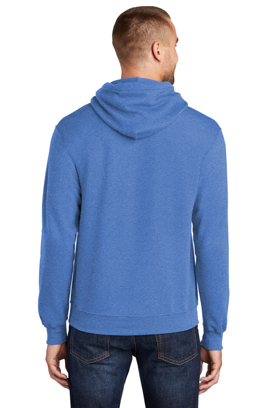 Port & Company Core Fleece Pullover Hooded Sweatshirt. PC78H Heather Royal
