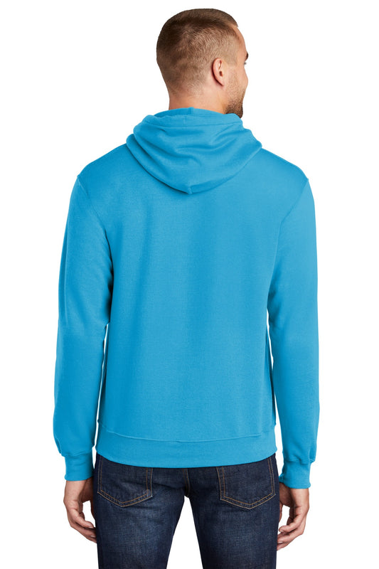 Port & Company Core Fleece Pullover Hooded Sweatshirt. PC78H Neon Blue