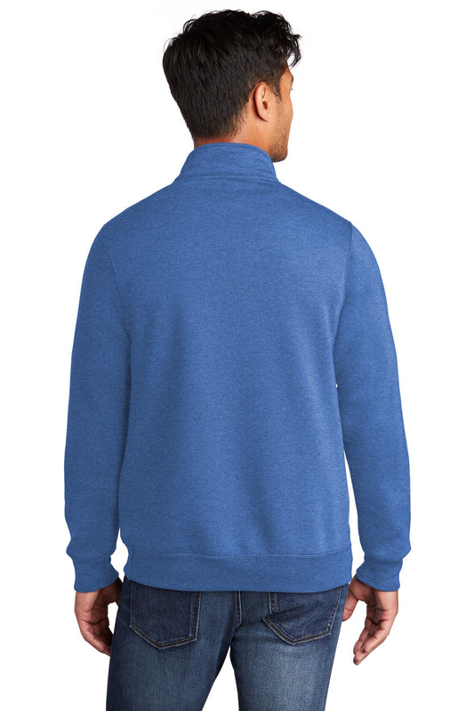 Port & Company Core Fleece 1/4-Zip Pullover Sweatshirt PC78Q Heather Royal