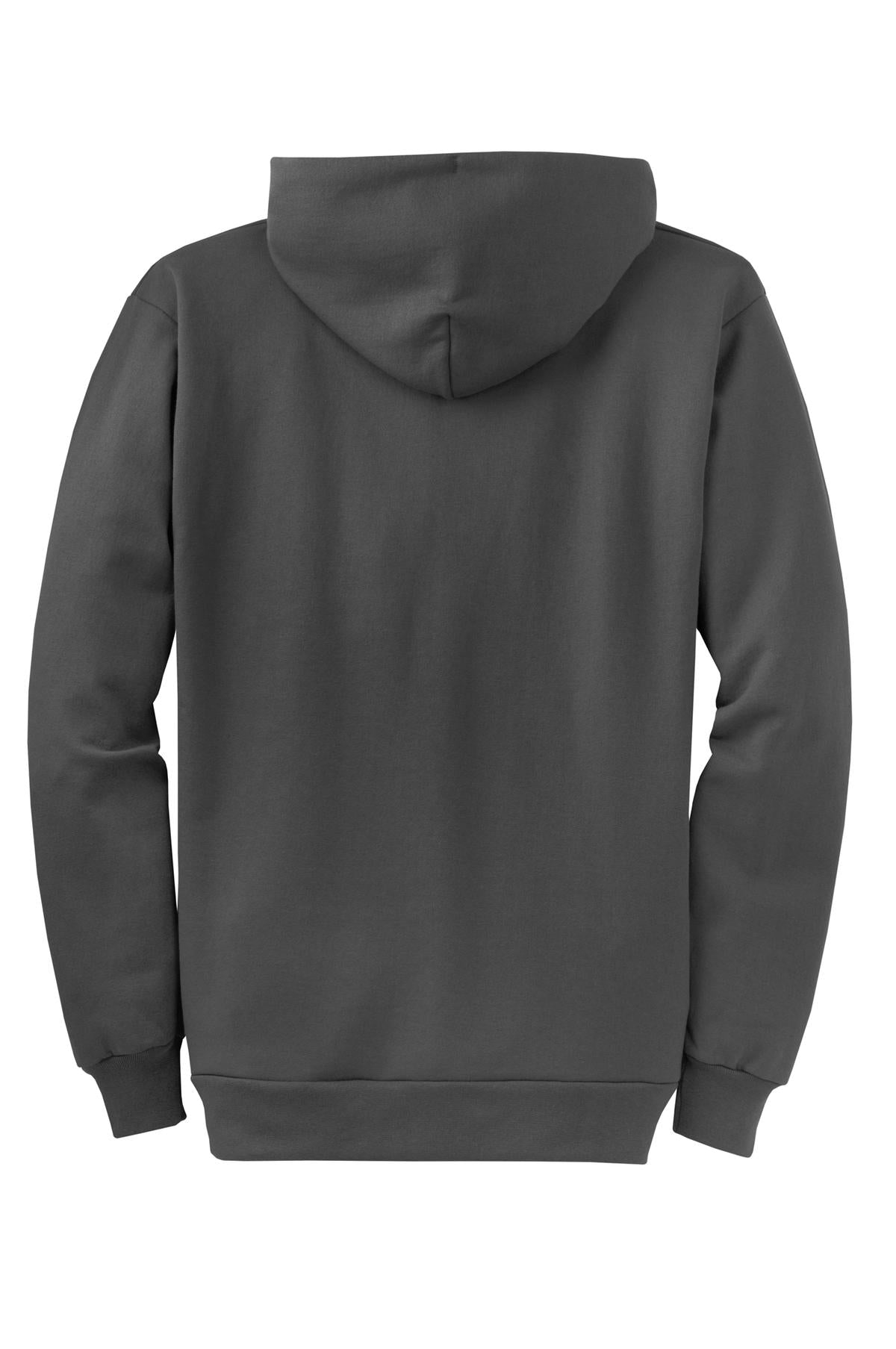 Port & Company Core Fleece Full-Zip Hooded Sweatshirt. PC78ZH Charcoal