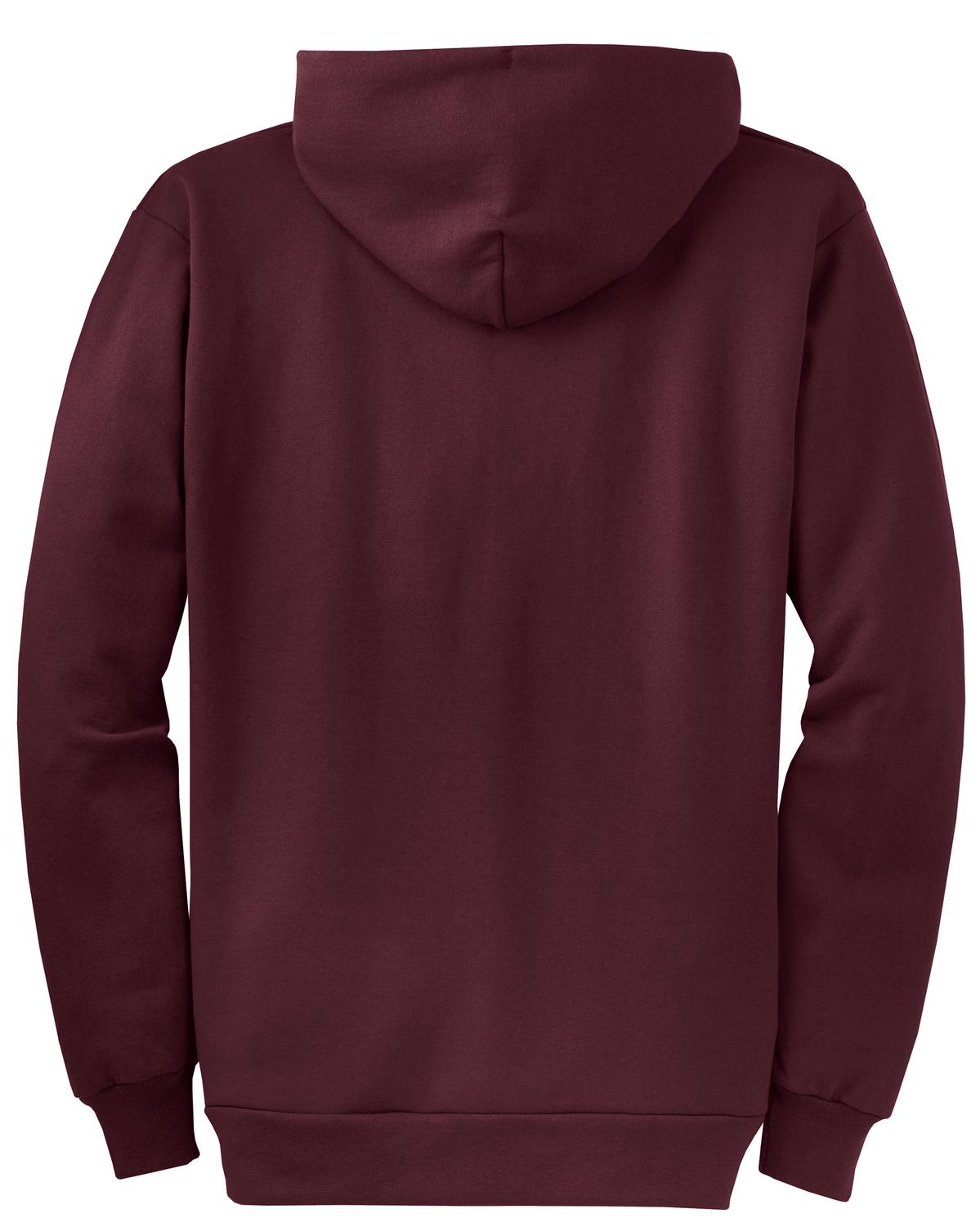 Port & Company Core Fleece Full-Zip Hooded Sweatshirt. PC78ZH Maroon