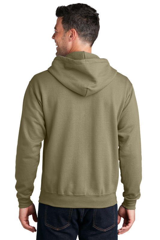Port & Company Core Fleece Full-Zip Hooded Sweatshirt. PC78ZH Coyote Brown
