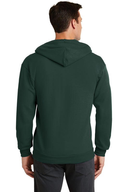Port & Company Core Fleece Full-Zip Hooded Sweatshirt. PC78ZH Dark Green