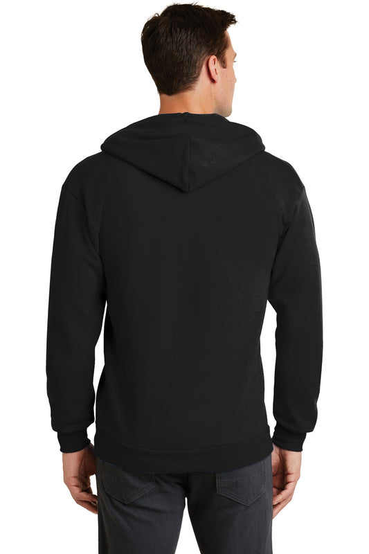 Port & Company Core Fleece Full-Zip Hooded Sweatshirt. PC78ZH Jet Black
