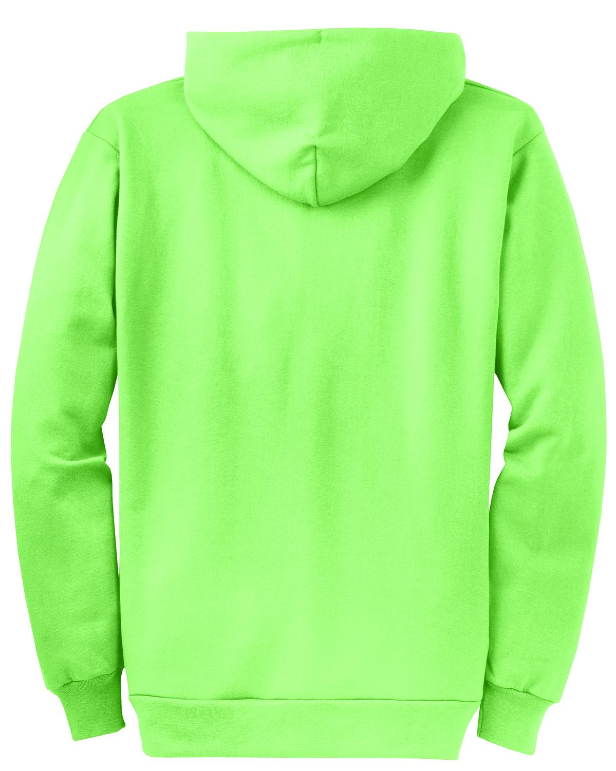 Port & Company Core Fleece Full-Zip Hooded Sweatshirt. PC78ZH Neon Green