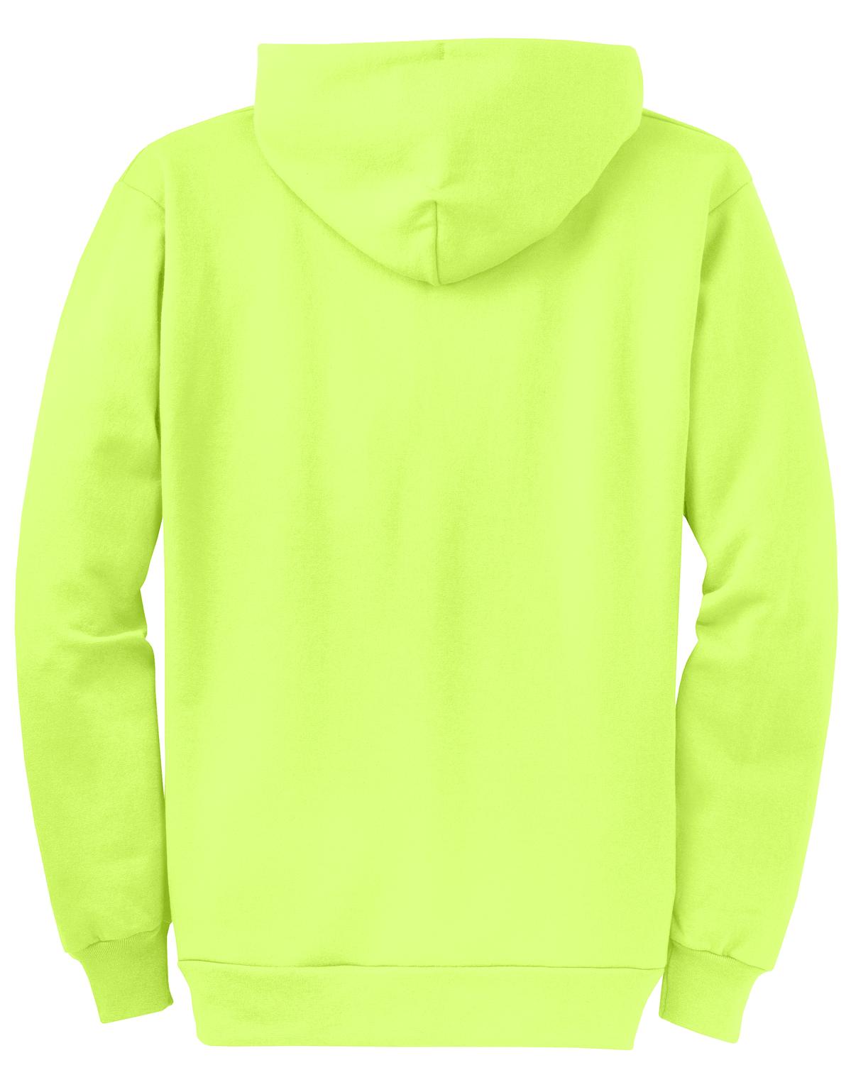 Port & Company Core Fleece Full-Zip Hooded Sweatshirt. PC78ZH Neon Yellow