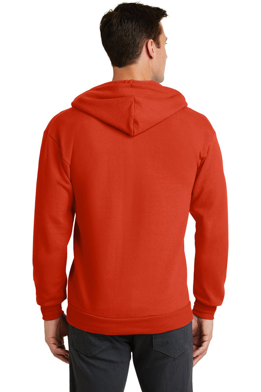 Port & Company Core Fleece Full-Zip Hooded Sweatshirt. PC78ZH Orange