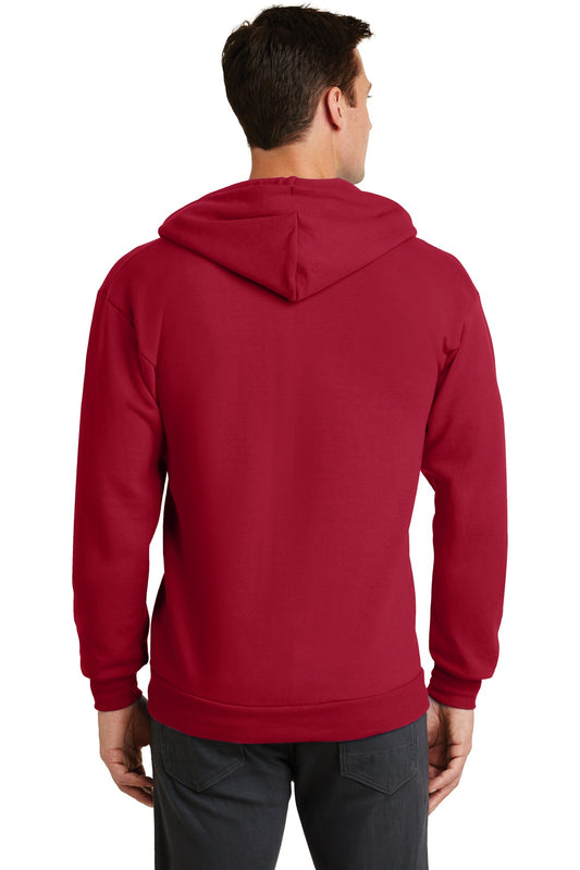 Port & Company Core Fleece Full-Zip Hooded Sweatshirt. PC78ZH Red