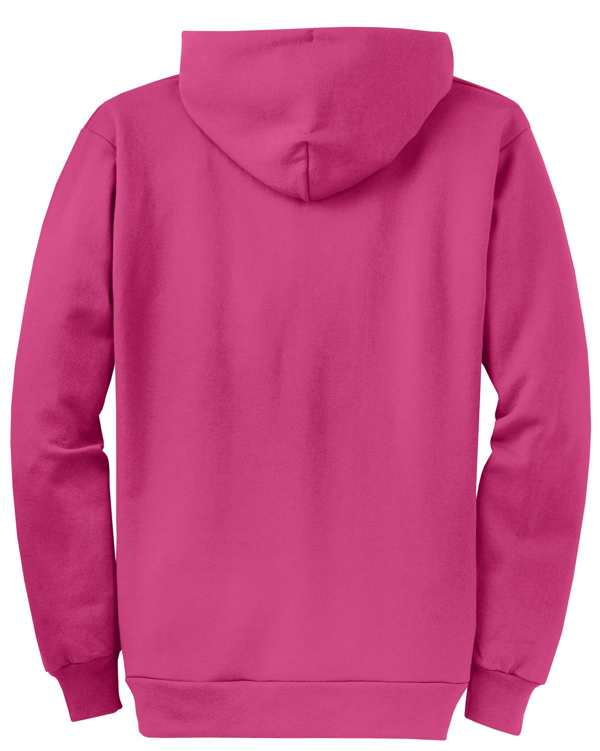 Port & Company Core Fleece Full-Zip Hooded Sweatshirt. PC78ZH Sangria