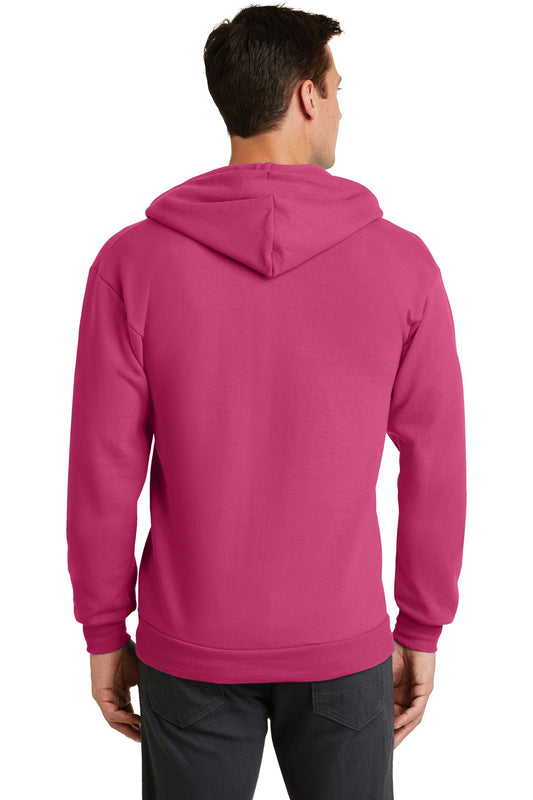Port & Company Core Fleece Full-Zip Hooded Sweatshirt. PC78ZH Sangria